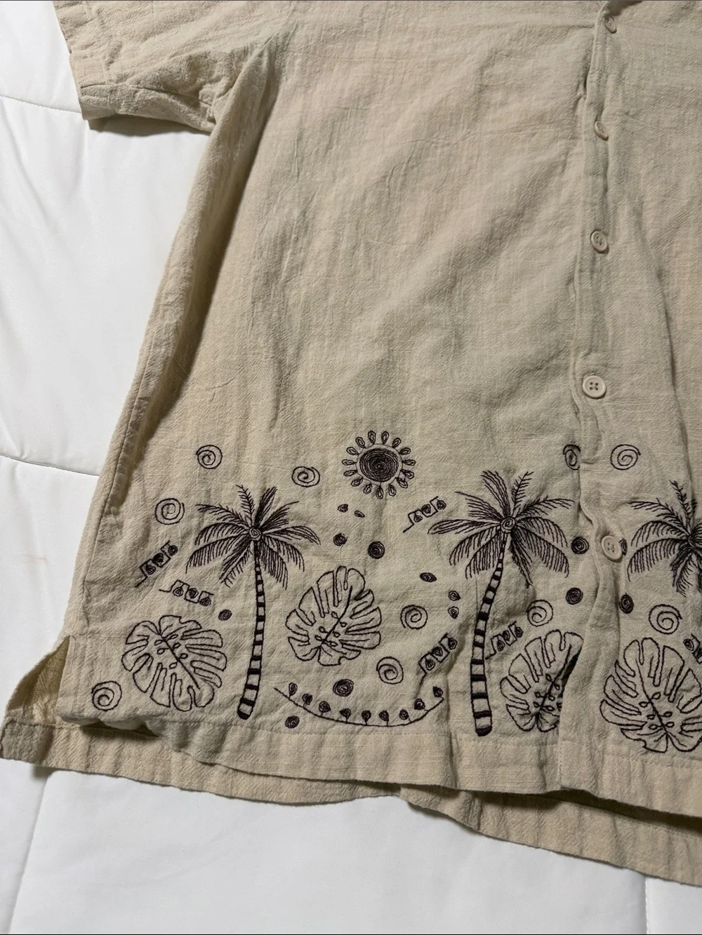 Sovereign Code Sandstone Button-Front Linen Shirt - Picture 4 of 7
